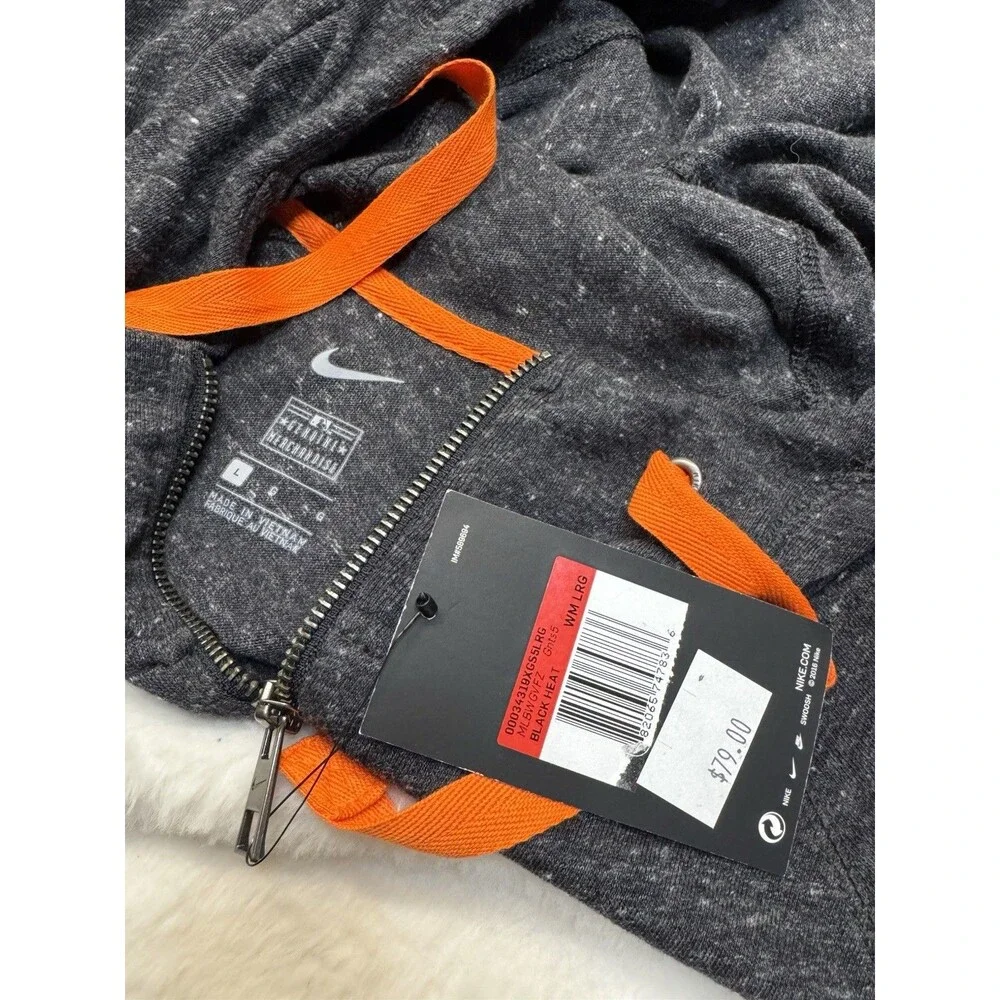 NWT NIKE San Francisco Giants Full Zip Hoodie Womens Large Lightweight MLB